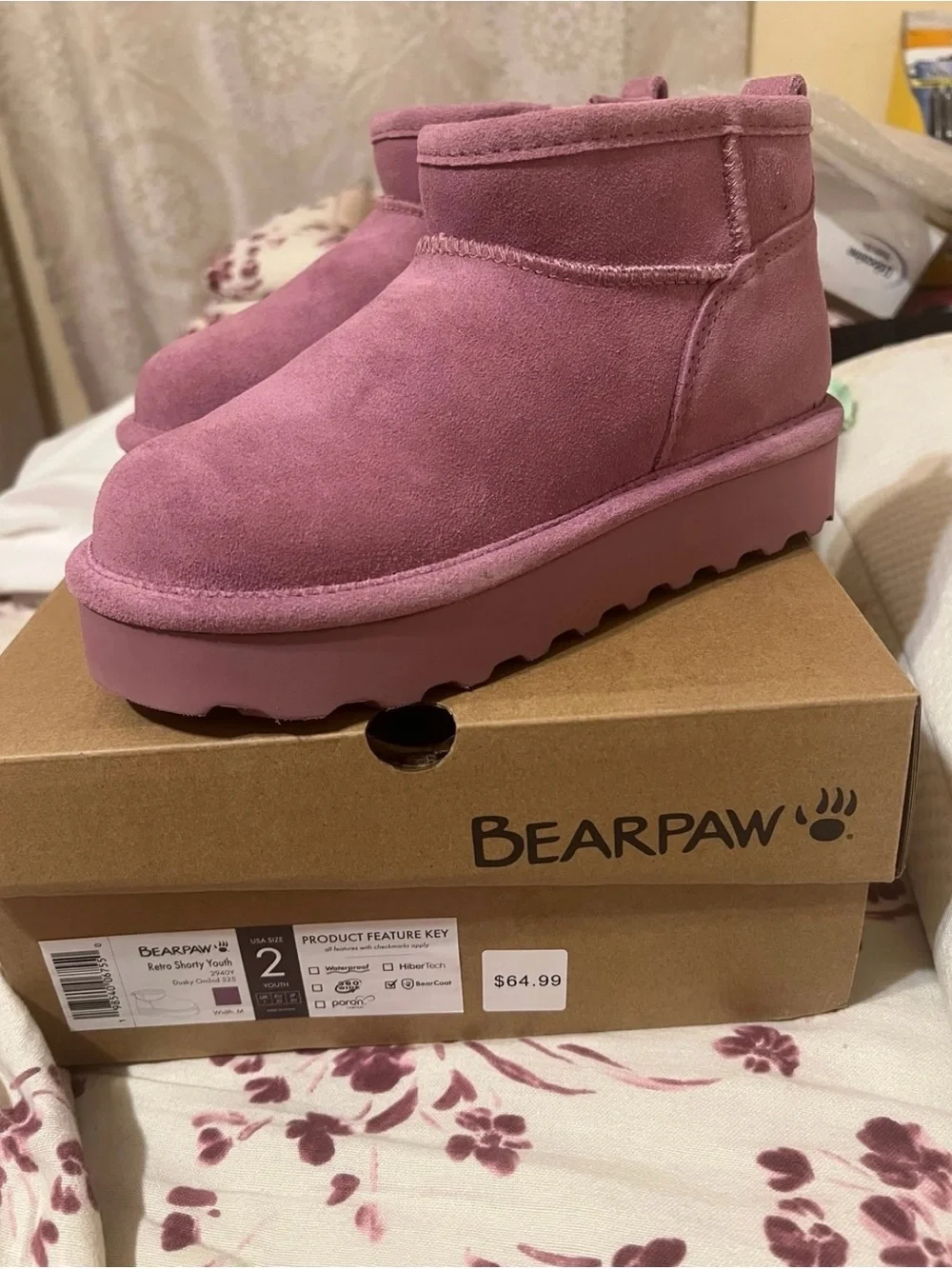 Bear Paw Orchid Retro Shorty Youth